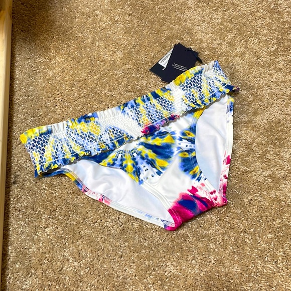 NWT (XS/S) M? Tommy Hilfiger smock ruffle hip hugger waistband full back bottoms - Picture 10 of 13